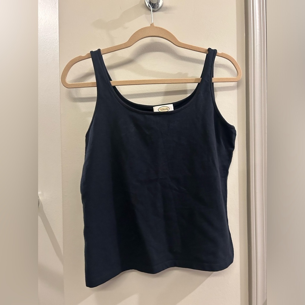 Talbots Tank Top Women’s Large Black Cotton